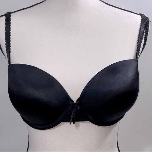 Black Satin & Lace Bra 38C - Picture 1 of 16